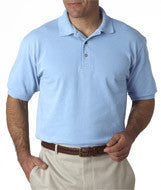 055X Hanes Adult ComfortSoft&reg; Piqué Polo Light Blue