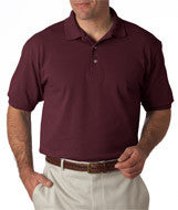 055X Hanes Adult ComfortSoft&reg; Piqué Polo Maroon