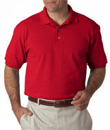 055X Hanes Adult ComfortSoft&reg; Piqué Polo Deep Red