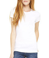 1001 Bella + Canvas Ladies' Baby Rib Short-Sleeve Tee White