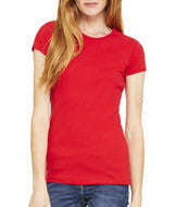 1001 Bella + Canvas Ladies' Baby Rib Short-Sleeve Tee Red