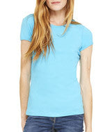 1001 Bella + Canvas Ladies' Baby Rib Short-Sleeve Tee Turquoise