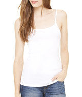 1011 Bella + Canvas Ladies' Baby Rib Spaghetti Strap Tank White