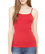 1011 Bella + Canvas Ladies' Baby Rib Spaghetti Strap Tank Red