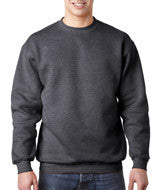 1102 Bayside Adult Crew Neck Fleece Charcoal Heather