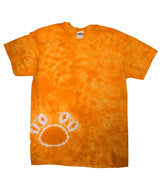 1170B Tie-Dye Youth Paw Print Tee Gold