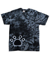 1170B Tie-Dye Youth Paw Print Tee Black