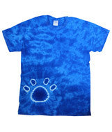 1170B Tie-Dye Youth Paw Print Tee Royal