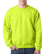 12000 Gildan DryBlend&reg; Adult Crew Neck Sweatshirt Safety Green (50/50)