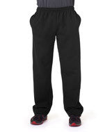 12300 Gildan DryBlend&reg; Adult Open-Bottom Sweatpants with Pockets Black