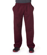 12300 Gildan DryBlend&reg; Adult Open-Bottom Sweatpants with Pockets Maroon