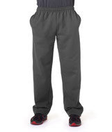 12300 Gildan DryBlend&reg; Adult Open-Bottom Sweatpants with Pockets Charcoal