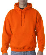 12500 Gildan DryBlend&reg; Adult Hooded Sweatshirt Safety Orange (50/50)