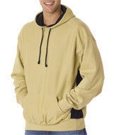 1250 Badger Adult Cross-Grain Color Block Hooded Fleece Vegas Gold/ Black