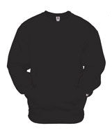 1252 Badger Adult Athletic Fleece Pocket Crew Black