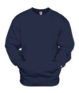 1252 Badger Adult Athletic Fleece Pocket Crew Navy