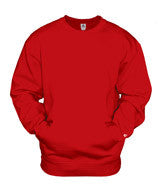 1252 Badger Adult Athletic Fleece Pocket Crew Red