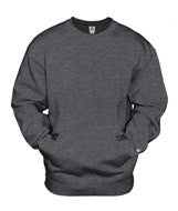 1252 Badger Adult Athletic Fleece Pocket Crew Charcoal