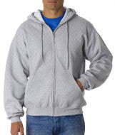 12600 Gildan DryBlend&reg; Adult Full-Zip Hooded Sweatshirt Sport Grey (50/50)