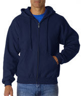 12600 Gildan DryBlend&reg; Adult Full-Zip Hooded Sweatshirt Navy