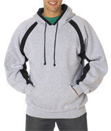 1262 Badger Adult Hook Hooded Fleece Oxford/ Black (60/40)