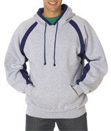 1262 Badger Adult Hook Hooded Fleece Oxford/ Navy (60/40)