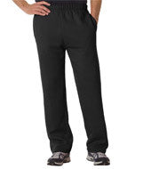 1277 Badger Adult Open-Bottom Fleece Pants Black