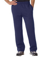 1277 Badger Adult Open-Bottom Fleece Pants Navy