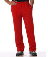 1277 Badger Adult Open-Bottom Fleece Pants Red