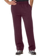 1277 Badger Adult Open-Bottom Fleece Pants Maroon