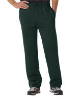 1277 Badger Adult Open-Bottom Fleece Pants Forest Green