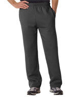 1277 Badger Adult Open-Bottom Fleece Pants Charcoal (60/40)