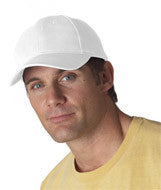 136 Anvil Solid Brushed Twill Cap White