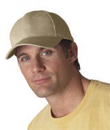 136 Anvil Solid Brushed Twill Cap Khaki