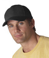 136 Anvil Solid Brushed Twill Cap Black