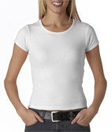 1441 Anvil Ladies' 1x1 Baby Rib Scoop Tee White