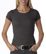 1441 Anvil Ladies' 1x1 Baby Rib Scoop Tee Smoke