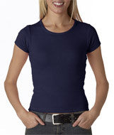 1441 Anvil Ladies' 1x1 Baby Rib Scoop Tee Navy