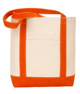 144 Gemline Captain’s Boat Bag Natural/ Orange