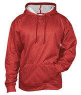 1450 Badger Adult Pro Heather Fleece Hooded Sweatshirt Red