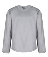 1453 Badger Adult 100% Polyester BT5 Performance Pullover Crewneck Sweatshirt Silver