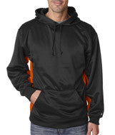 1454 Badger Adult BT5 Hooded Fleece Black/ Burnt Orange