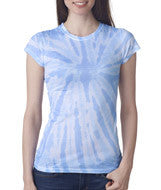 1455 Tie-Dye Juniors' Sublimation-Dyed Tee Carolina Twist