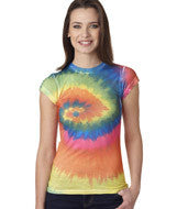 1455 Tie-Dye Juniors' Sublimation-Dyed Tee Moondance