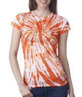 1455 Tie-Dye Juniors' Sublimation-Dyed Tee Orange Twist