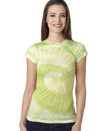 1455 Tie-Dye Juniors' Sublimation-Dyed Tee Lime