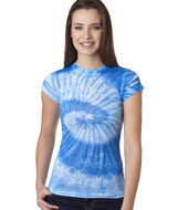 1455 Tie-Dye Juniors' Sublimation-Dyed Tee Royal