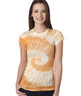 1455 Tie-Dye Juniors' Sublimation-Dyed Tee Orange