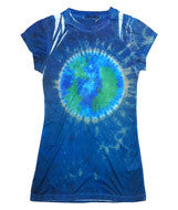 1455 Tie-Dye Juniors' Sublimation-Dyed Tee Blue Moon 697