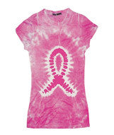 1455 Tie-Dye Juniors' Sublimation-Dyed Tee Proud Pink 631